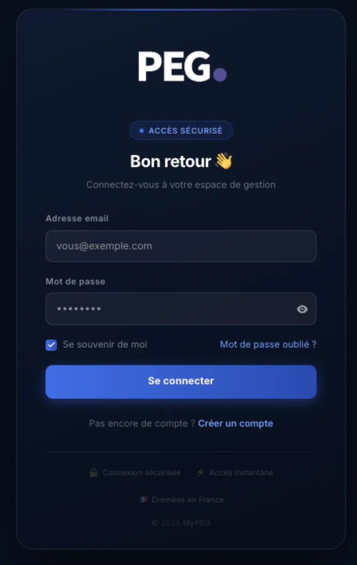 Paramètres de notifications MyPEG